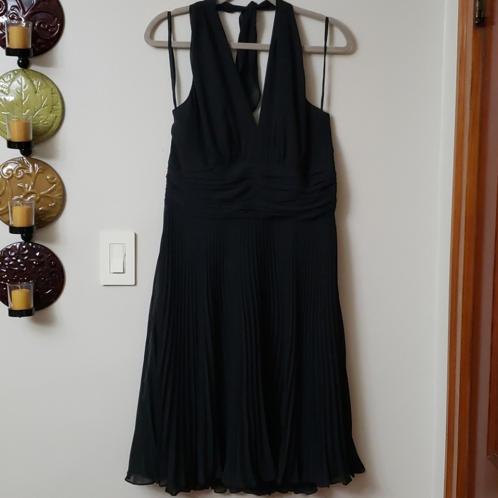 Black backless dress